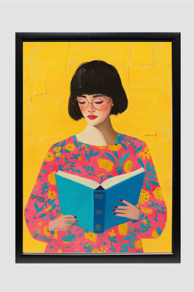 🌸The Book Reader🌸 Boho Wall Art