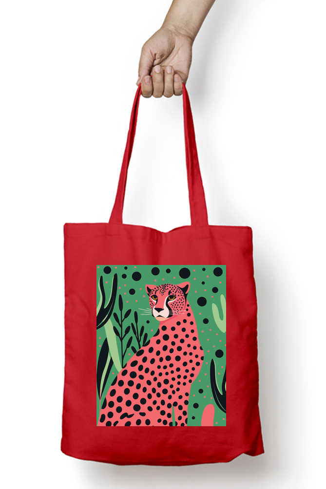 Cheetah Print Zipped Tote Bag