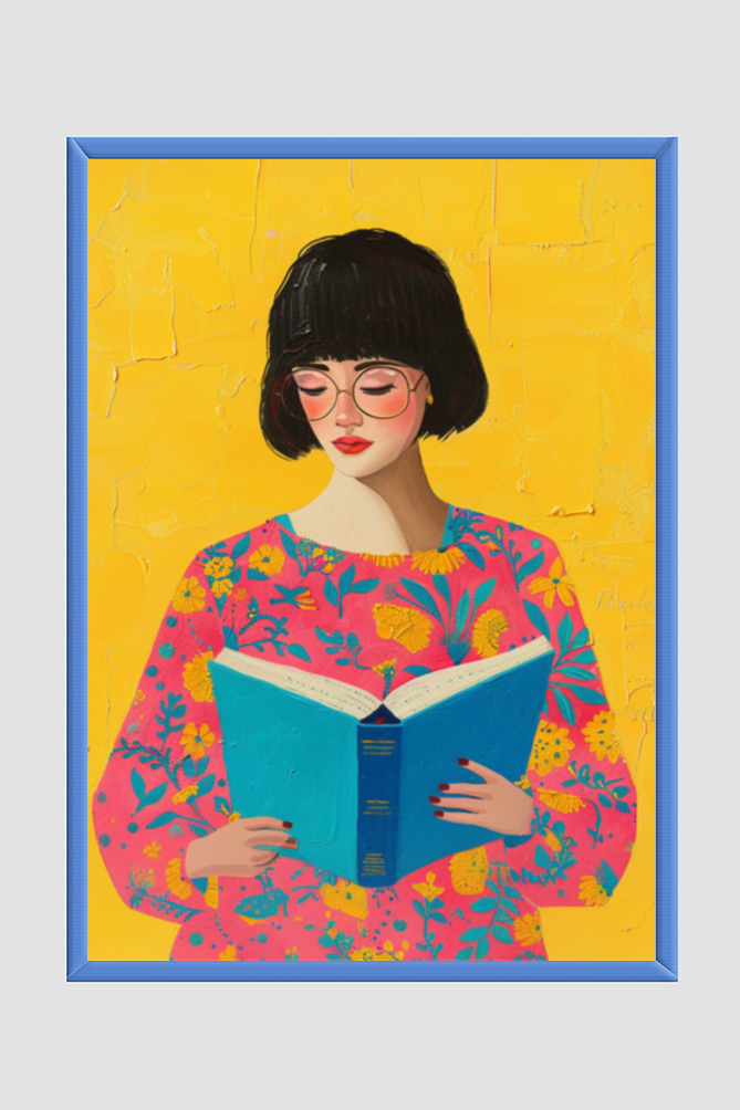 🌸The Book Reader🌸 Boho Wall Art