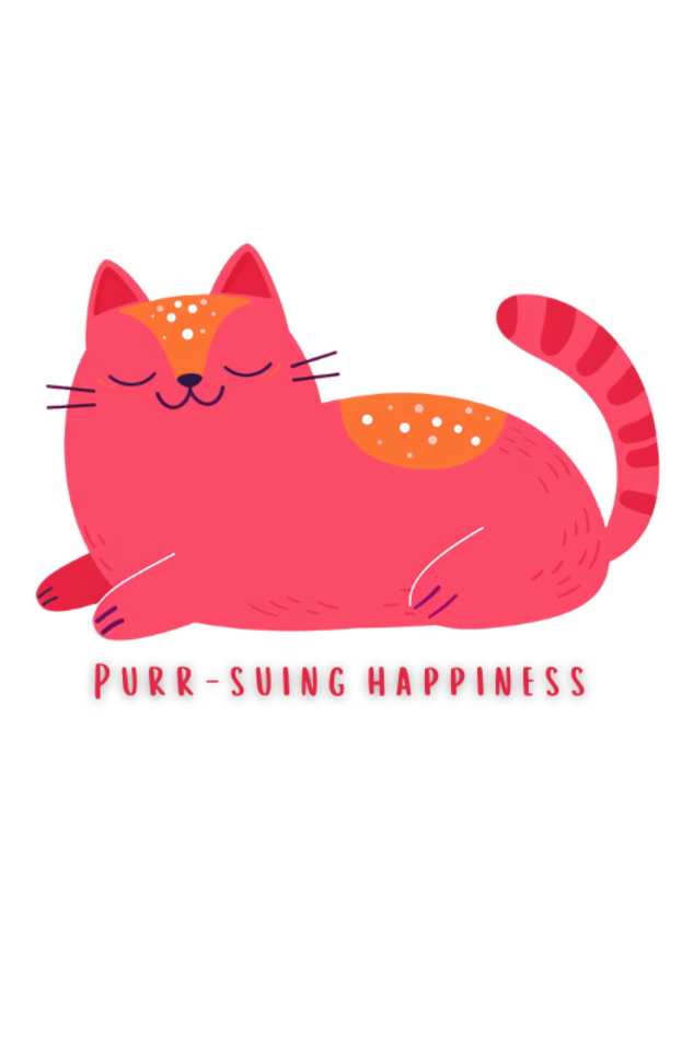 Purr-suing Happiness Oversized Tshirt