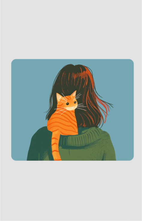 Cat & Me Mouse Pad