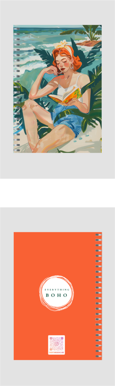 Beach Babe A5 Unruled Notebook Diary