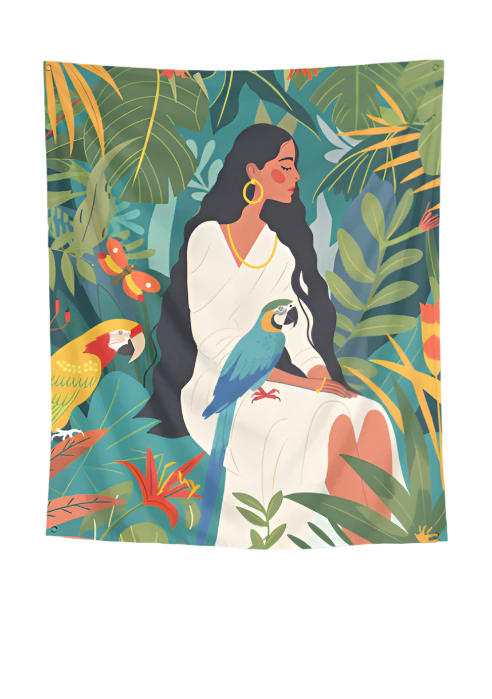 Woman of Paradise Wall Art Tapestry