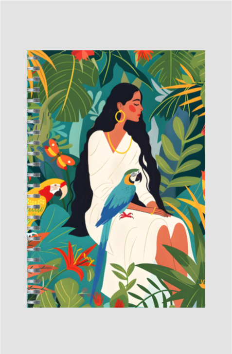 Woman of Paradise A5 Unruled Notebook Diary