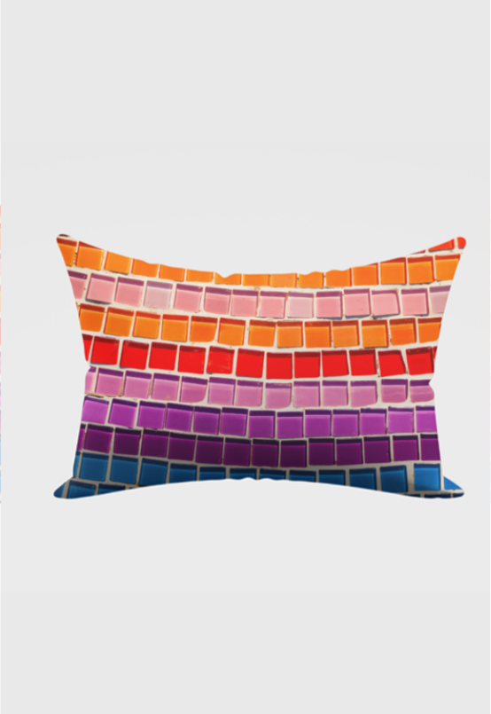 Multi Mosaic Print Pillow Cover
