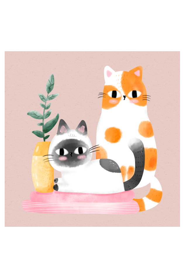 Cat Sisters Framed Art
