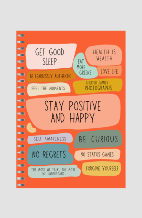 Life Rules A5 Unruled Notebook