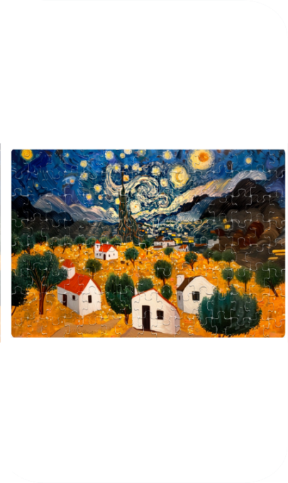The Starry Night Village 120 Piece Jigsaw Puzzle