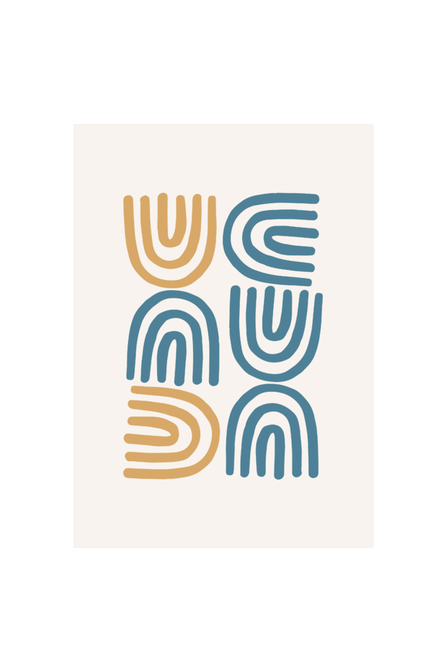 Abstract Shapes Boho Wall Art