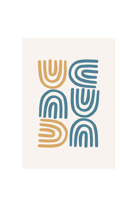 Abstract Shapes Boho Wall Art