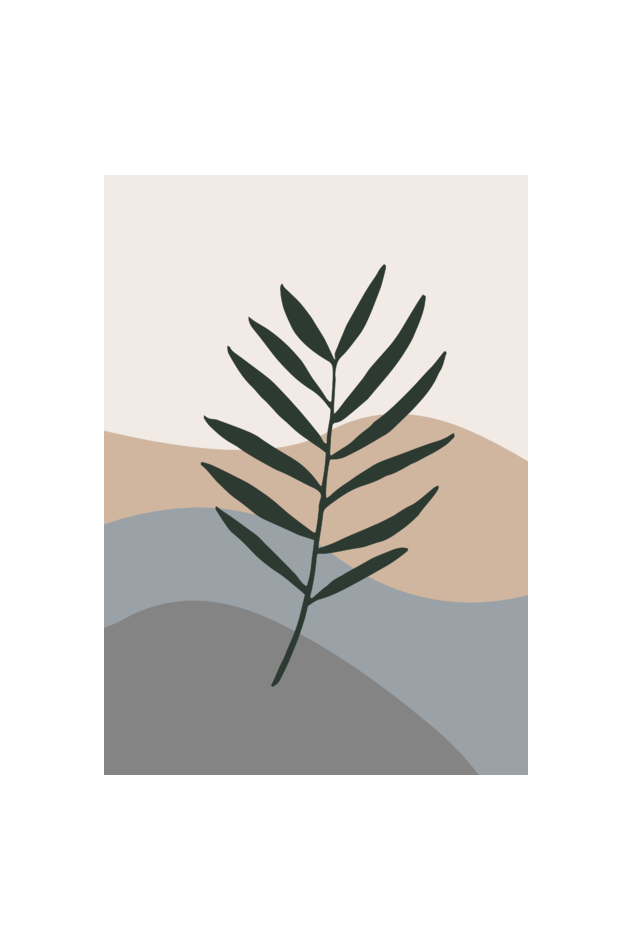Leaves Abstract Boho Wall Art