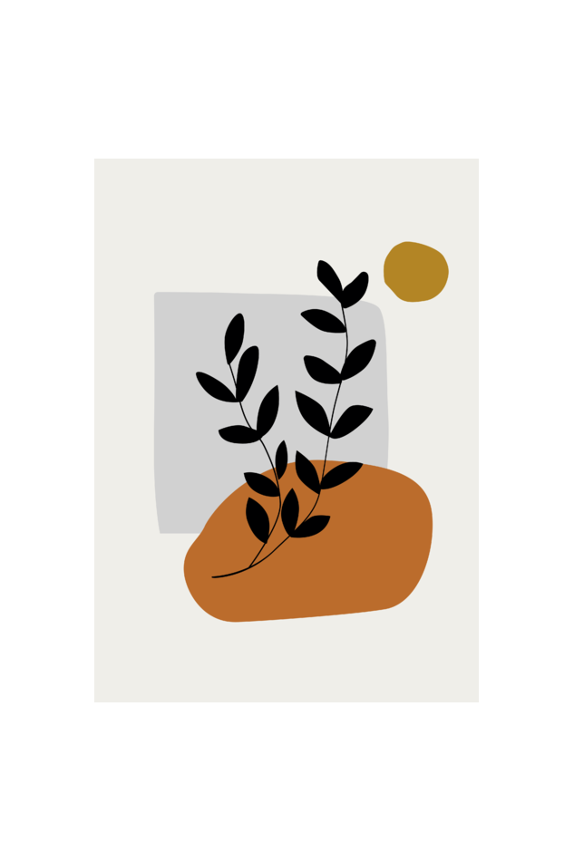 Leaves Abstract Boho Wall Art