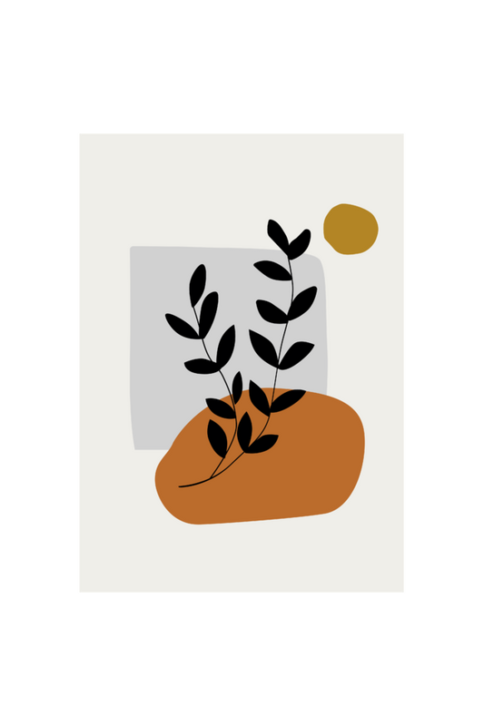 Leaves Abstract Boho Wall Art