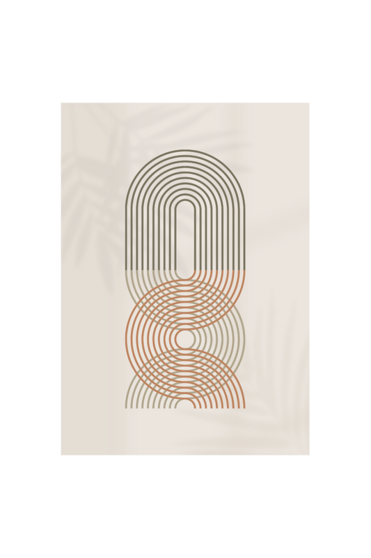 Curves Abstract Boho Wall Art