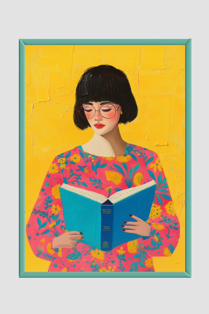 🌸The Book Reader🌸 Boho Wall Art