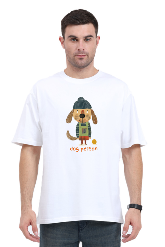 Dog Person Unisex Oversized T-Shirt 240 GSM 100% Cotton