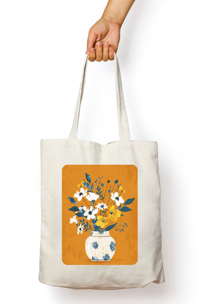 The Flower Vase Zipped Tote Bag