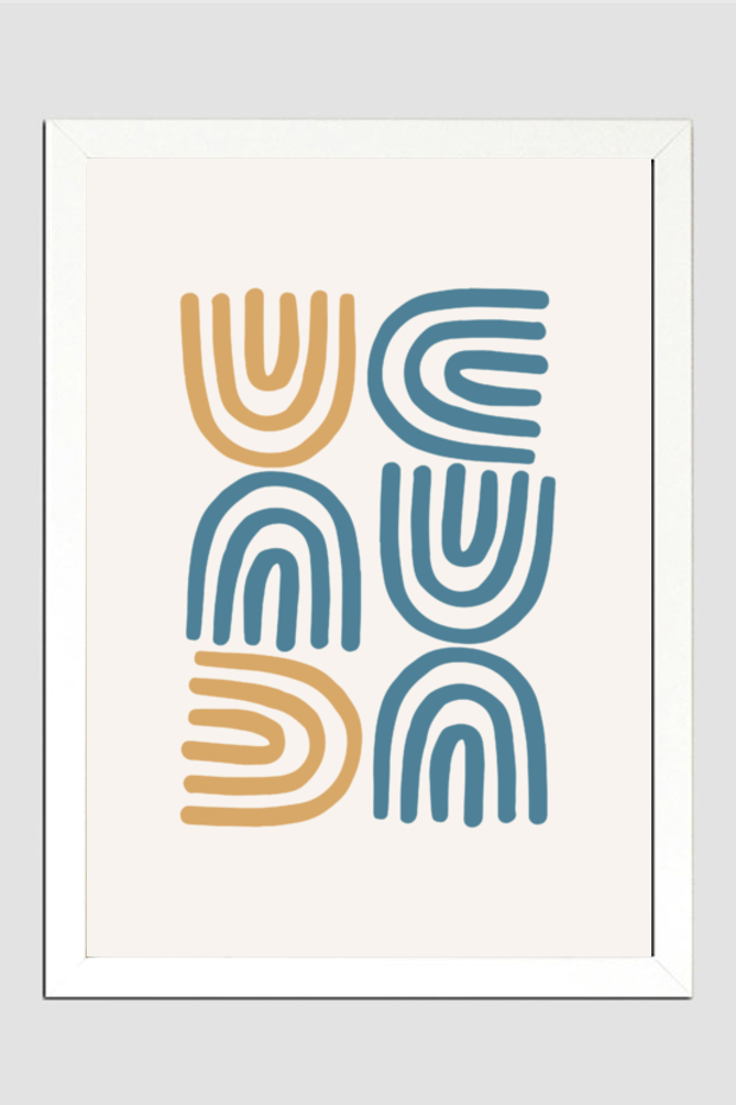 Abstract Shapes Boho Wall Art
