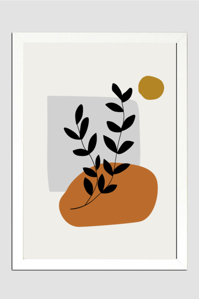Leaves Abstract Boho Wall Art