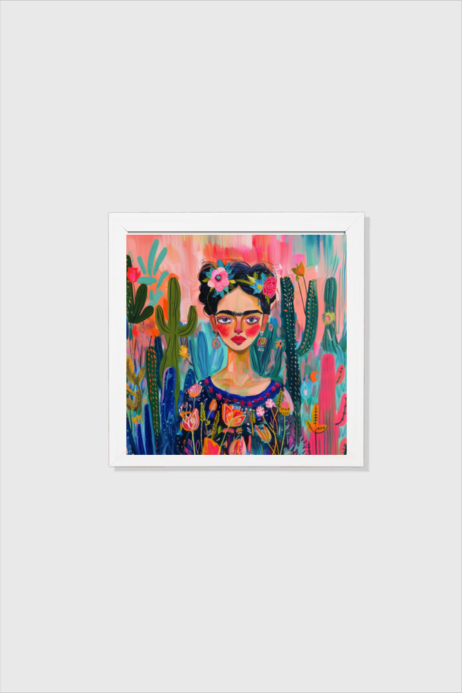Frida Amongst Cacti Wall Art