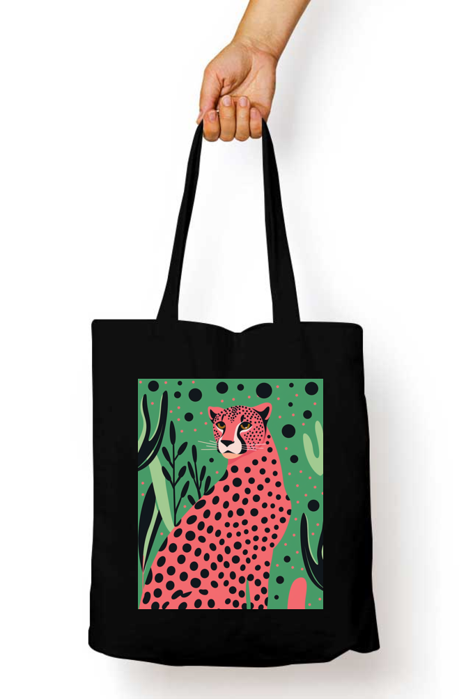 Cheetah Print Zipped Tote Bag