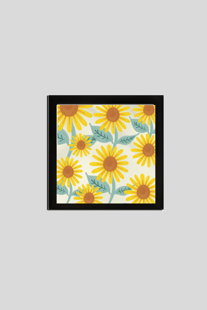 Sunflower Floral Framed Wall Art