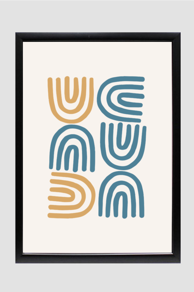 Abstract Shapes Boho Wall Art