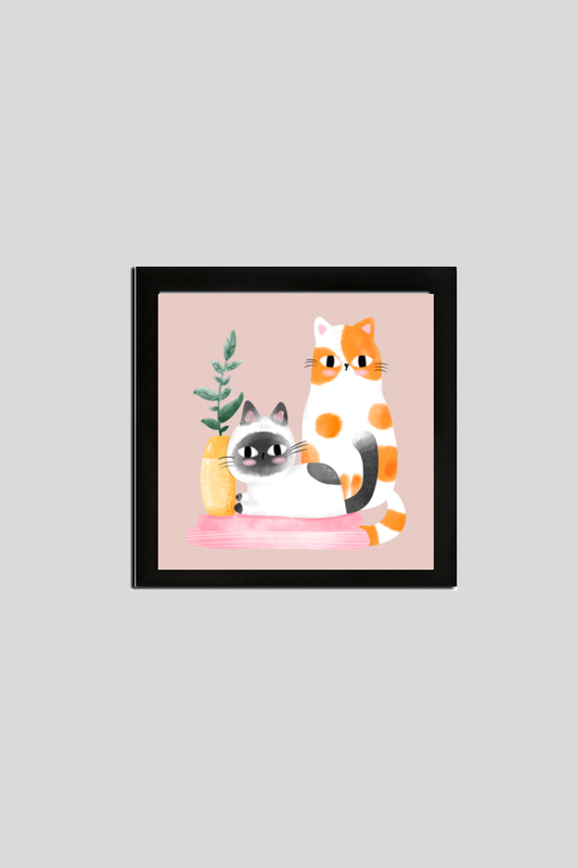 Cat Sisters Framed Art