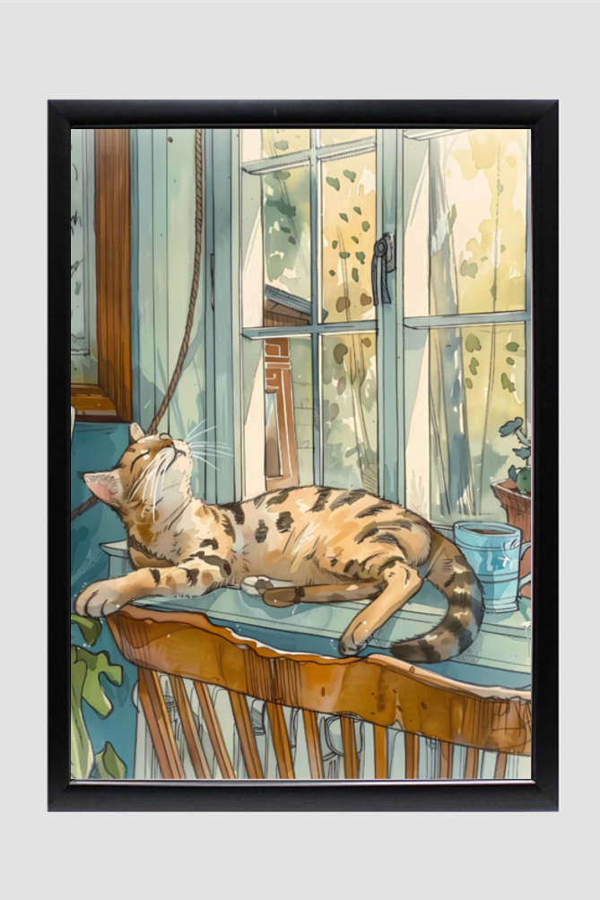 🌸The Chilling Cat🌸 Boho Wall Art