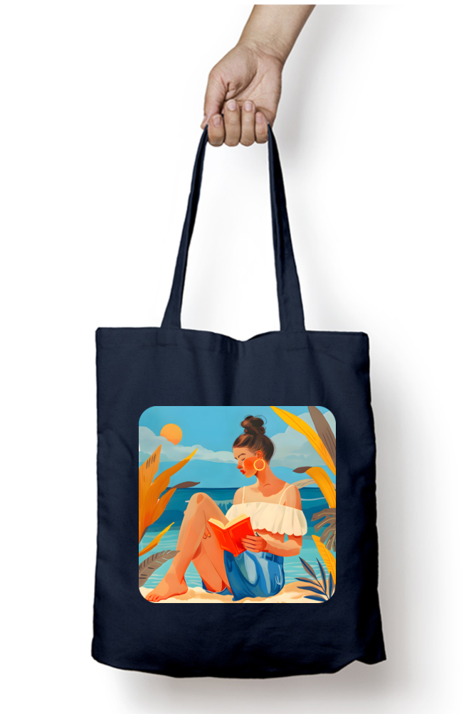 Beach Reads & Boho Vibes Zipped Tote Bag