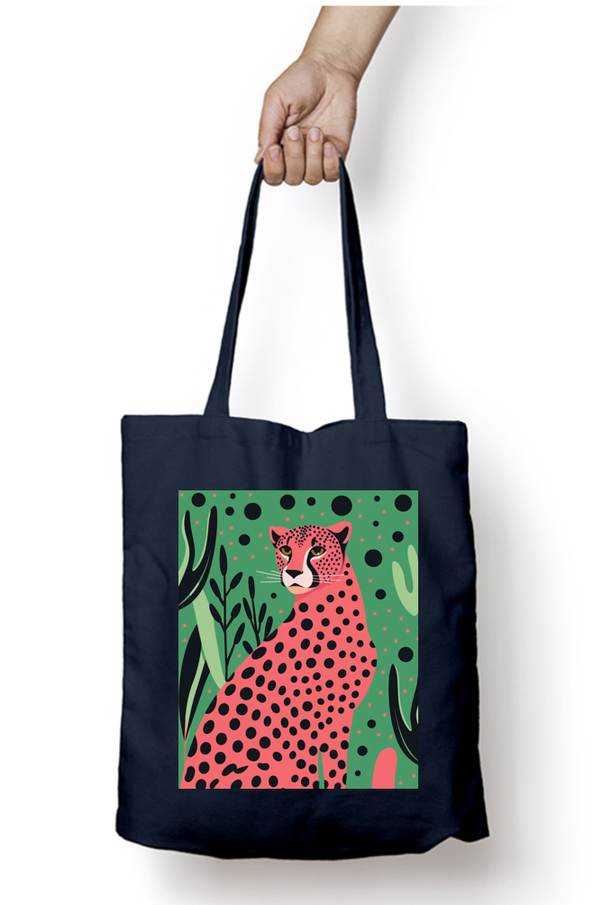 Cheetah Print Zipped Tote Bag