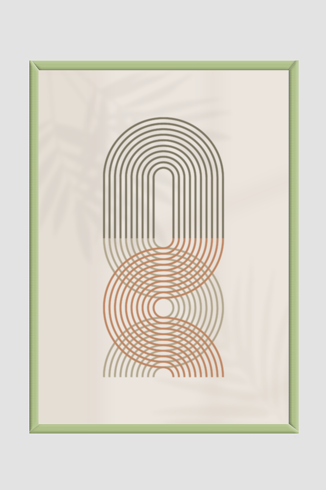 Curves Abstract Boho Wall Art