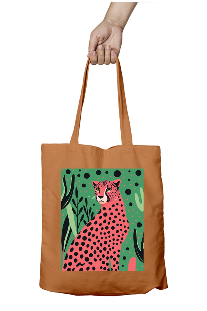 Cheetah Print Zipped Tote Bag