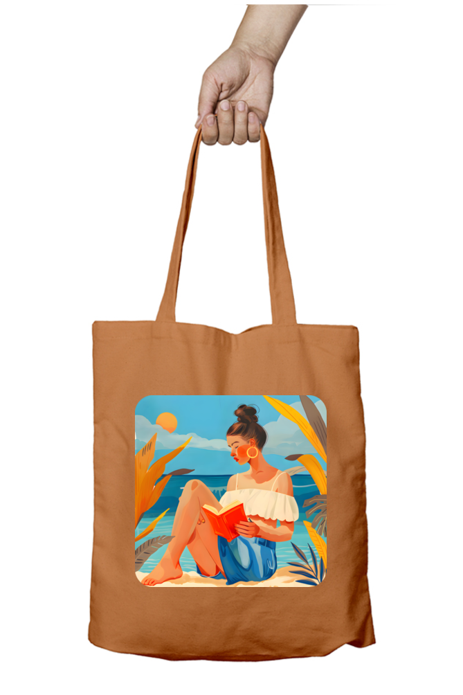Beach Reads & Boho Vibes Zipped Tote Bag