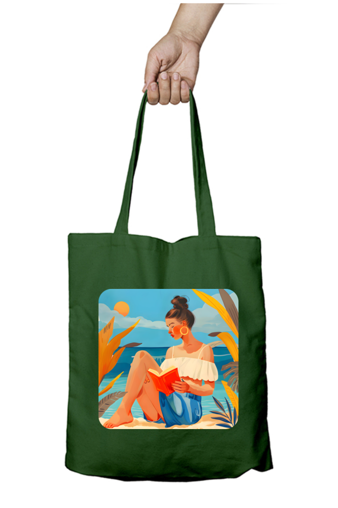 Beach Reads & Boho Vibes Zipped Tote Bag