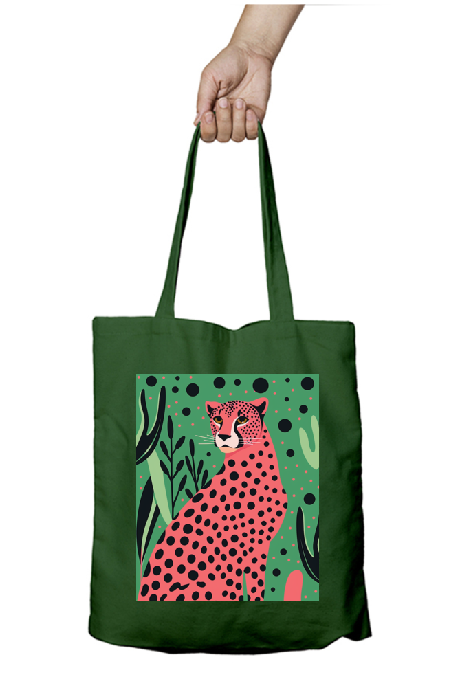 Cheetah Print Zipped Tote Bag