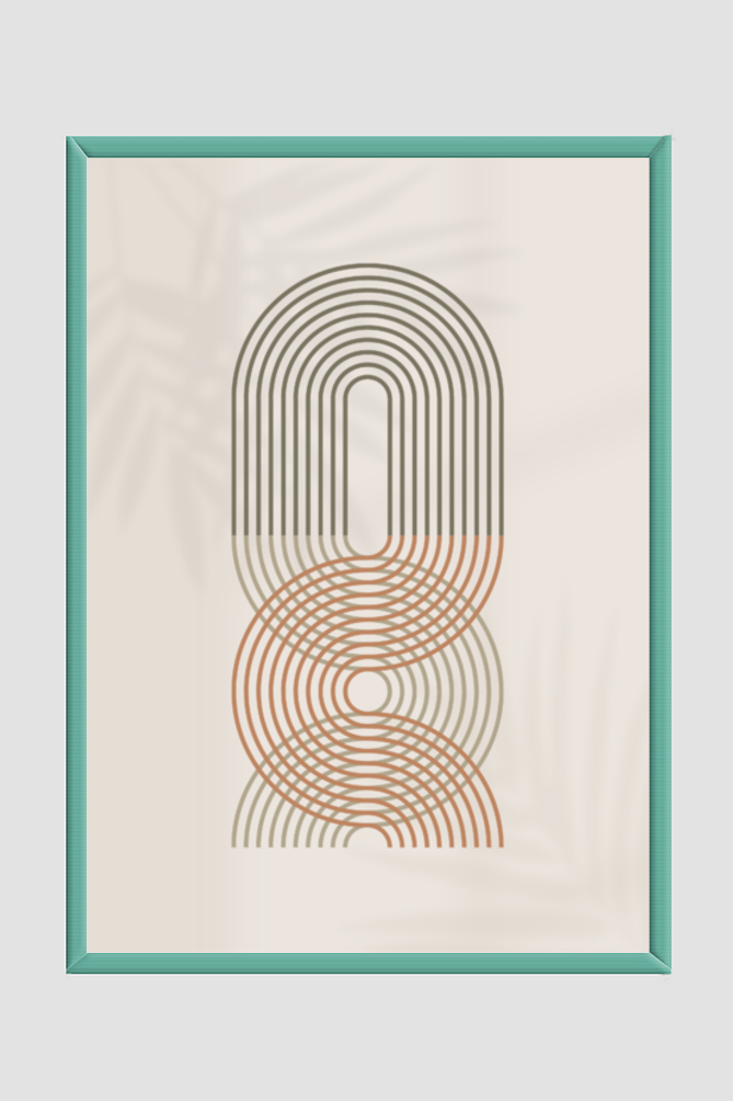 Curves Abstract Boho Wall Art