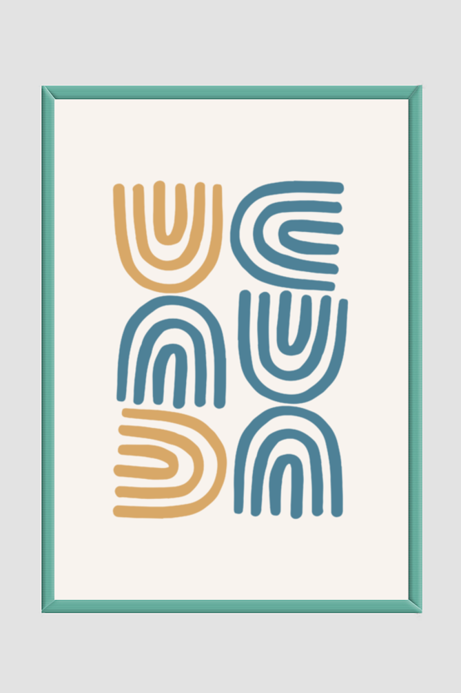 Abstract Shapes Boho Wall Art