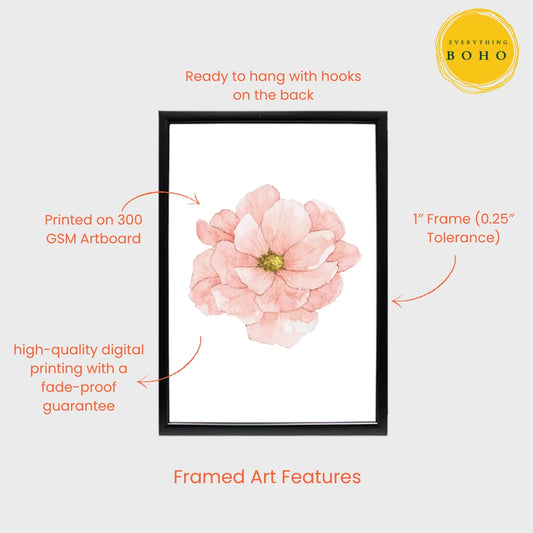 Frida Kahlo Boho Art Print | Boho Wall Art For Living Room