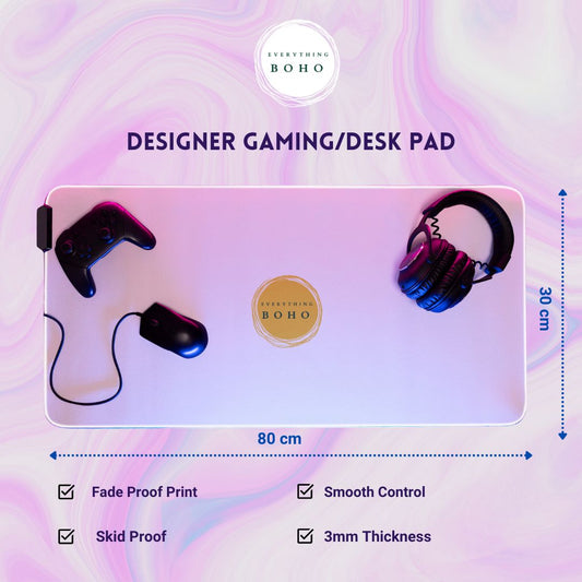 Pixel Path | Gaming Pad | Desk mat | Desk Accessories for Work from Home and Office | Extended Mouse Pad