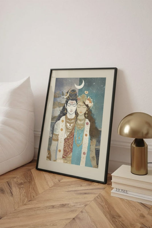 Shiv Shakti Boho Wall Art