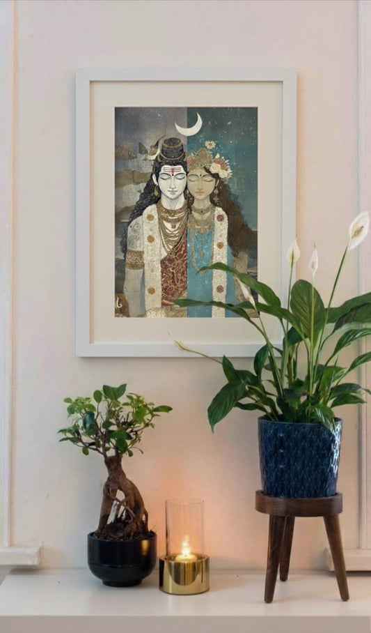 Shiv Shakti Boho Wall Art