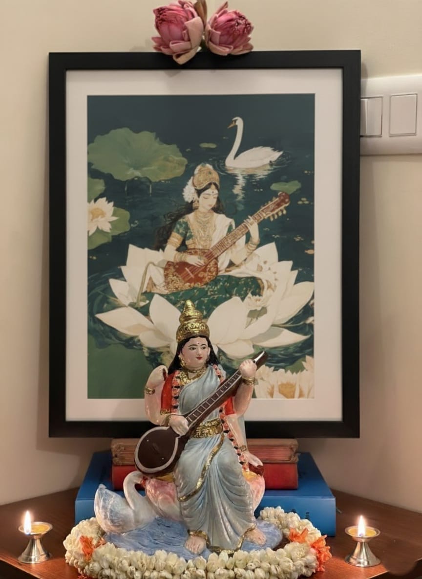 Ma Saraswati Goddess Wall Art