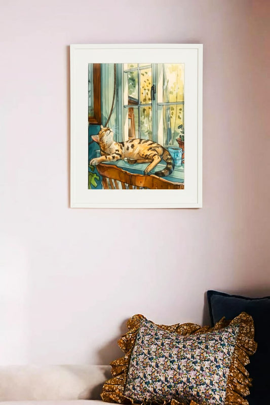 🌸 The Chilling Cat 🌸 Boho Wall Art