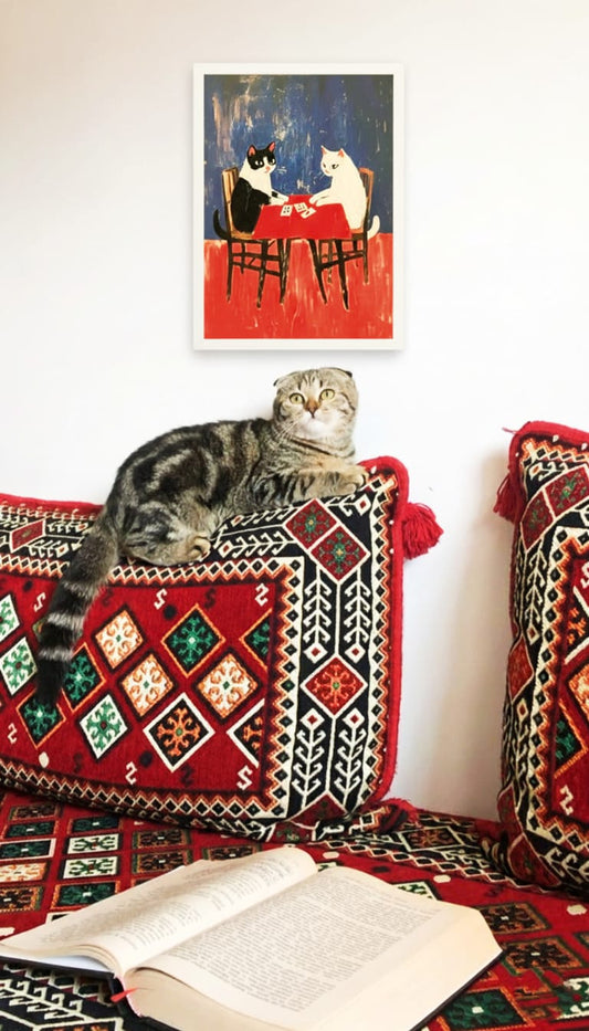 Framed Art Cat Playing Cards