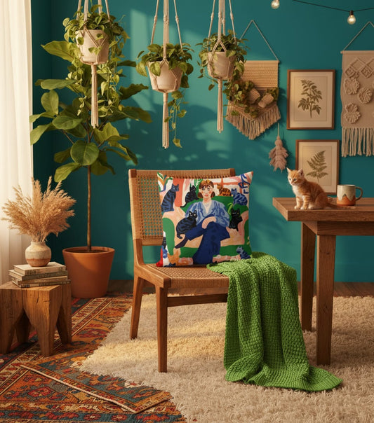 Cat Mom Designer Cushion Cover