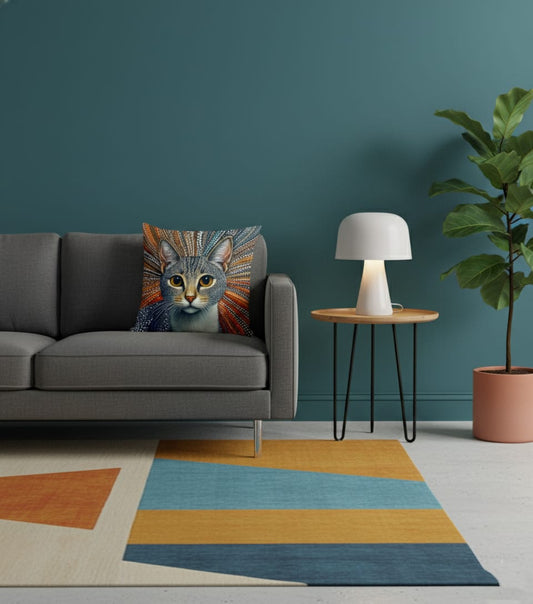 Cat Style Boho Cushion Cover