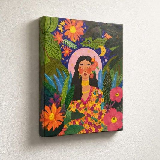 Nature Goddess Wrapped Canvas Wall Art