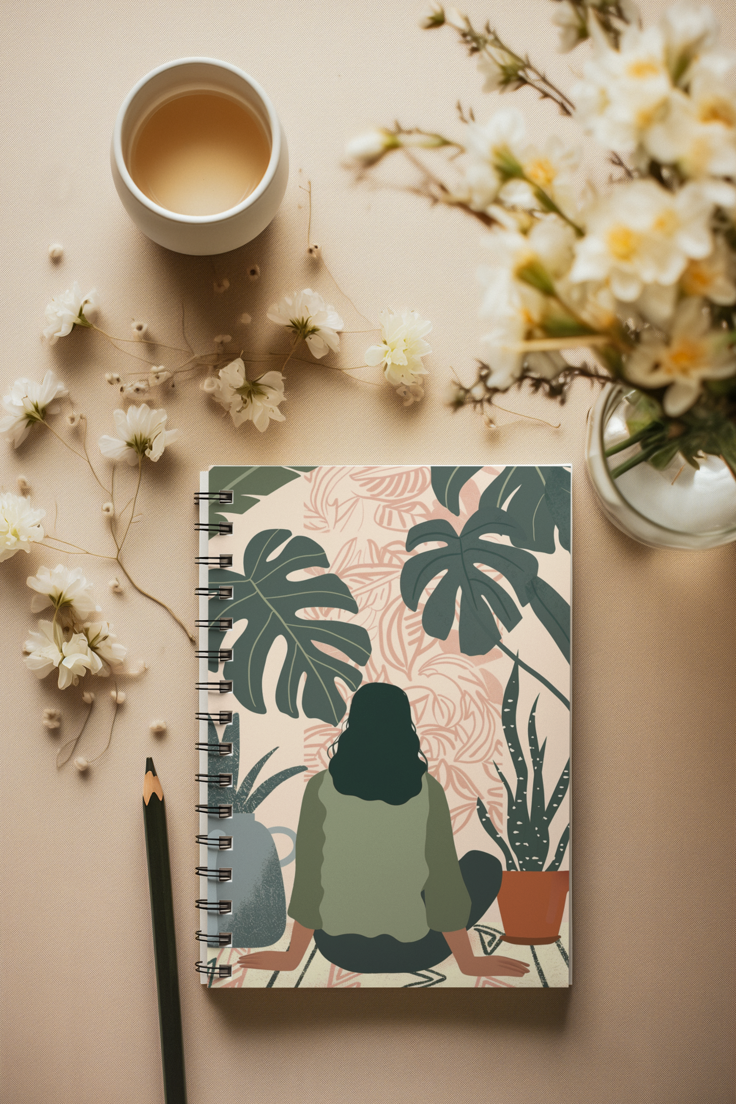 Boho Bliss A5 Unruled Notebook Diary
