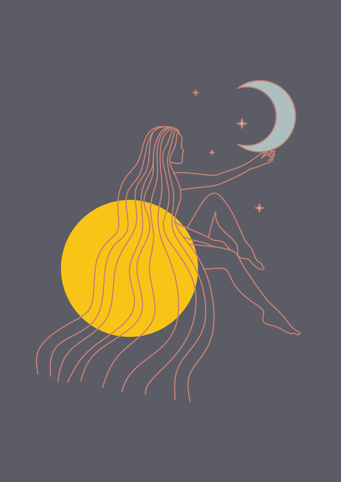 Boho Feminine Abstract Art Poster (Set of 3)